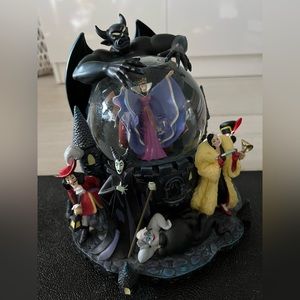 Rare Vintage Disney Villain Snow Globe: Ursula, Maleficent, Hook, Cruella & more